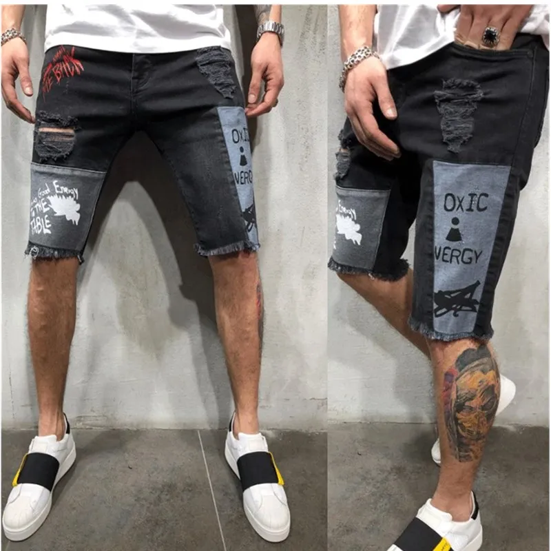 Half Pant Cargo Jeans Shorts Shorts Men 