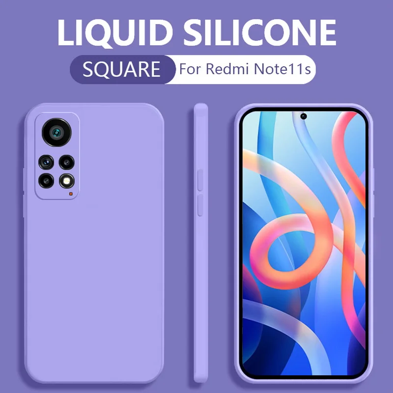 Coque de téléphone originale en silicone liquide souple pour Xiaomi Redmi Note 11S 11T Mi11t Pro Mi 10T Lite 9 K20 POCO X3 NFC Shockproo_voghion.com