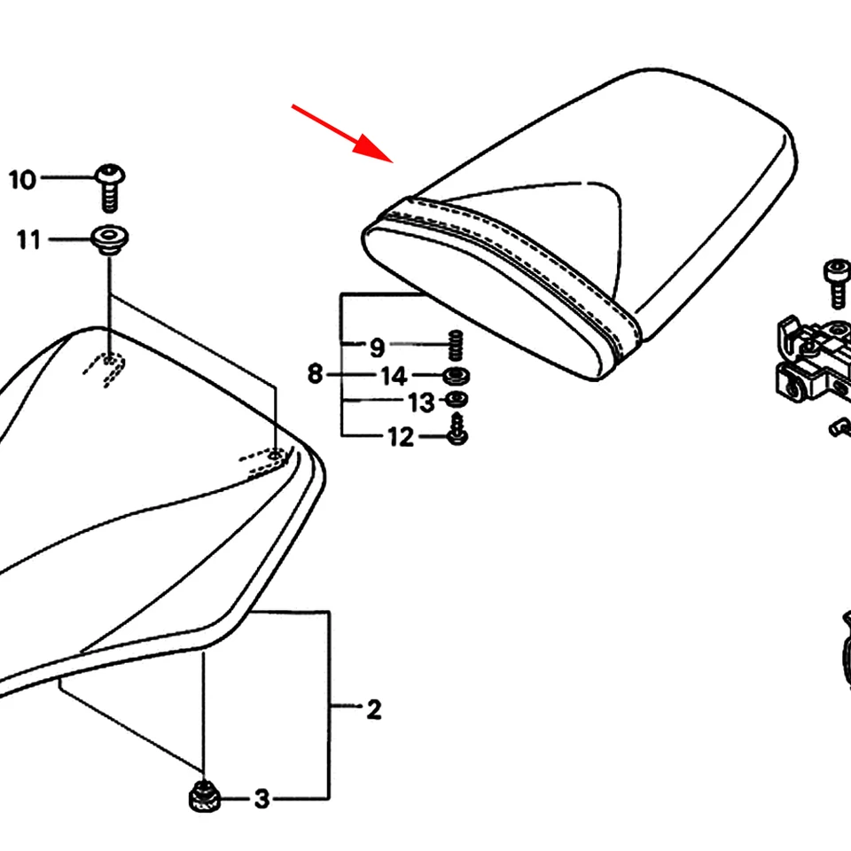 Motorcycle Rear Seat Cover Motorfiets duozit achterbank hoes