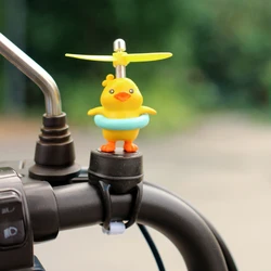 Charming Yellow Duck Handlebar Decoration with Propeller - Motorcycle & Bike Ornament (A4)