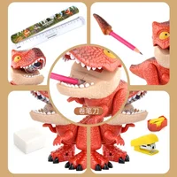 Dinosaur Model Toy with Stationery Five-in-One Set Boys and Girls Creative Early Education Animals Toys Set Jurassic World Toys 2
