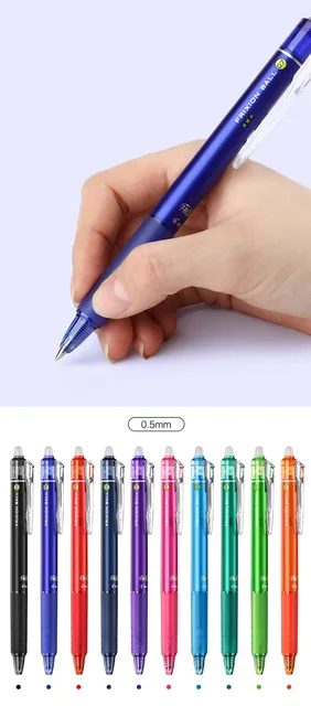 Pilot Frixion Stylo 4 en 1 Stylo gel effaçable 4 documents Stylo à encre,  0.5mm LKFB-80EF 0.5mm Presse Meulage Friction Stylo gel 4 couleurs 0.38mm -  AliExpress