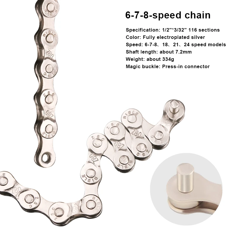 Bicycle Chain 6-12 Speed Road Mountain Bike Chain