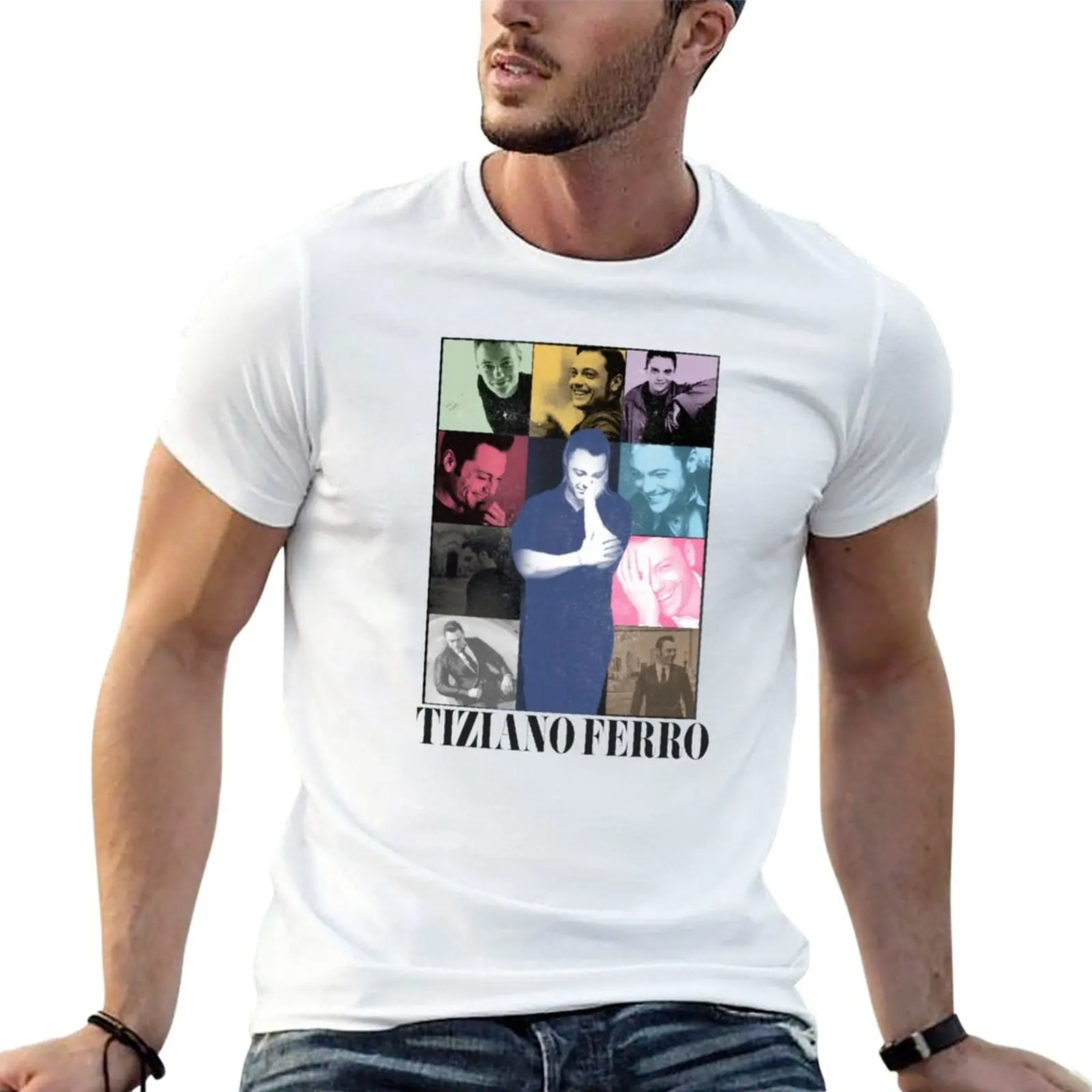 New Tiziano Ferro The Eras Tour T-Shirt Abbigliamento Estetico Maglietta Oversize Magliette Grafiche Da Uomo Divertenti