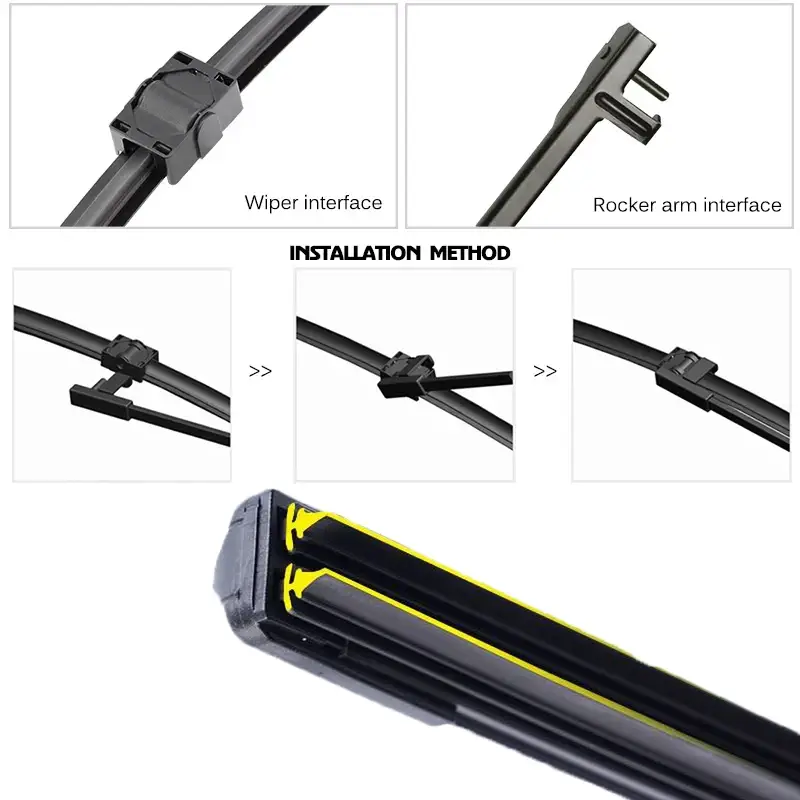 Car Windshield Wiper blades Universal Soft Double layer Rubber Frameless Bracketless car wipers 14" 16" 19" 20" 21" 22" 24"26" - Image 14