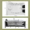 72" x 48" Whirlpool Tub 2 Person Jetted Bathtub Hydro Massage Chromatherapy ETL Certified 3 Sided Apron Acrylic 1125 Watt 5