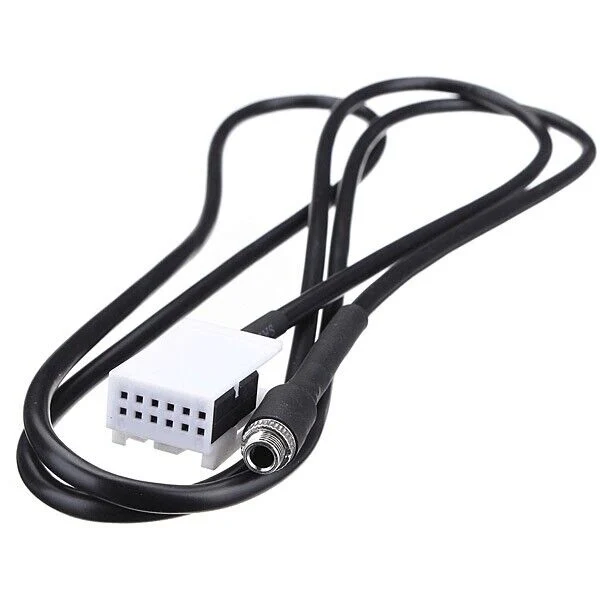 3.5 Jack AUX Auxiliary Audio Input Adapter Cable for BMW E60 E61 E63 E64 Black