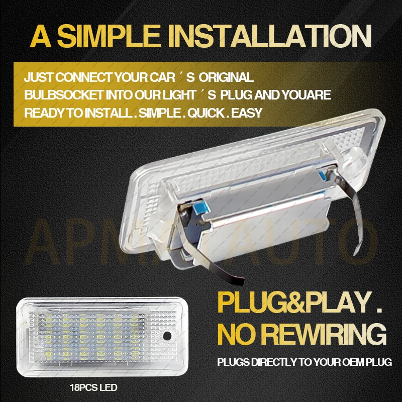 LED Number Plate Lights - Error-Free License Plate Lamp Car Accessories