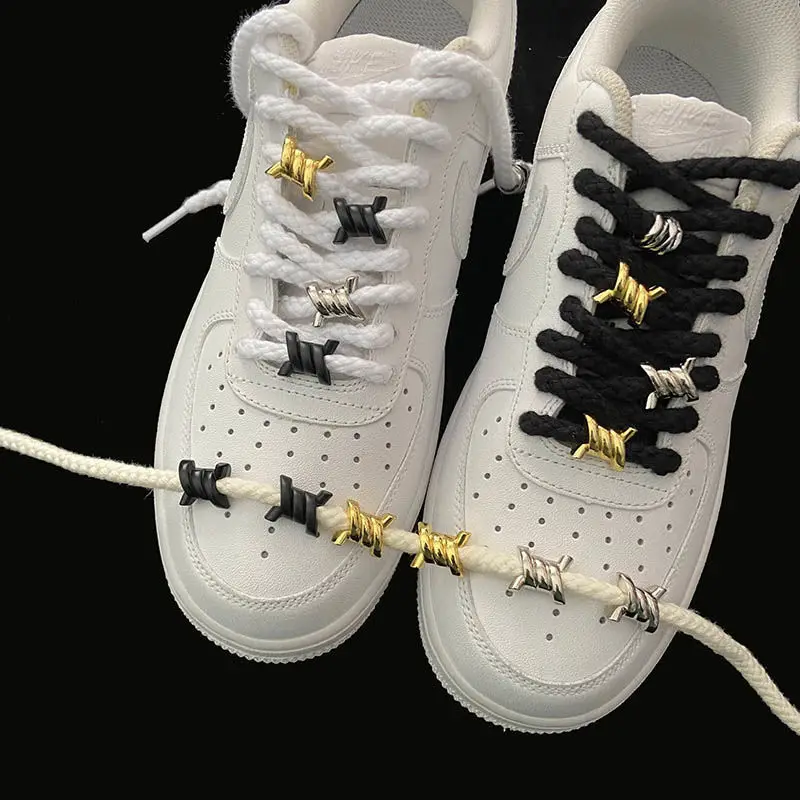 Dorn Knoten Schuh Schnalle Ornamente Männer Frauen Persönlichkeit Eisen Draht Knoten DIY Schnürsenkel Schnalle Dekorative Schnürsenkel Zubehör – Detail 4