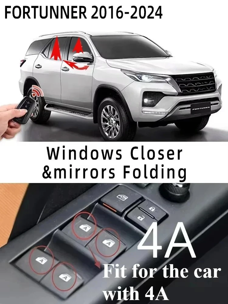 Intelligent Windows Closer Mirror Folding For Toyota Fortuner