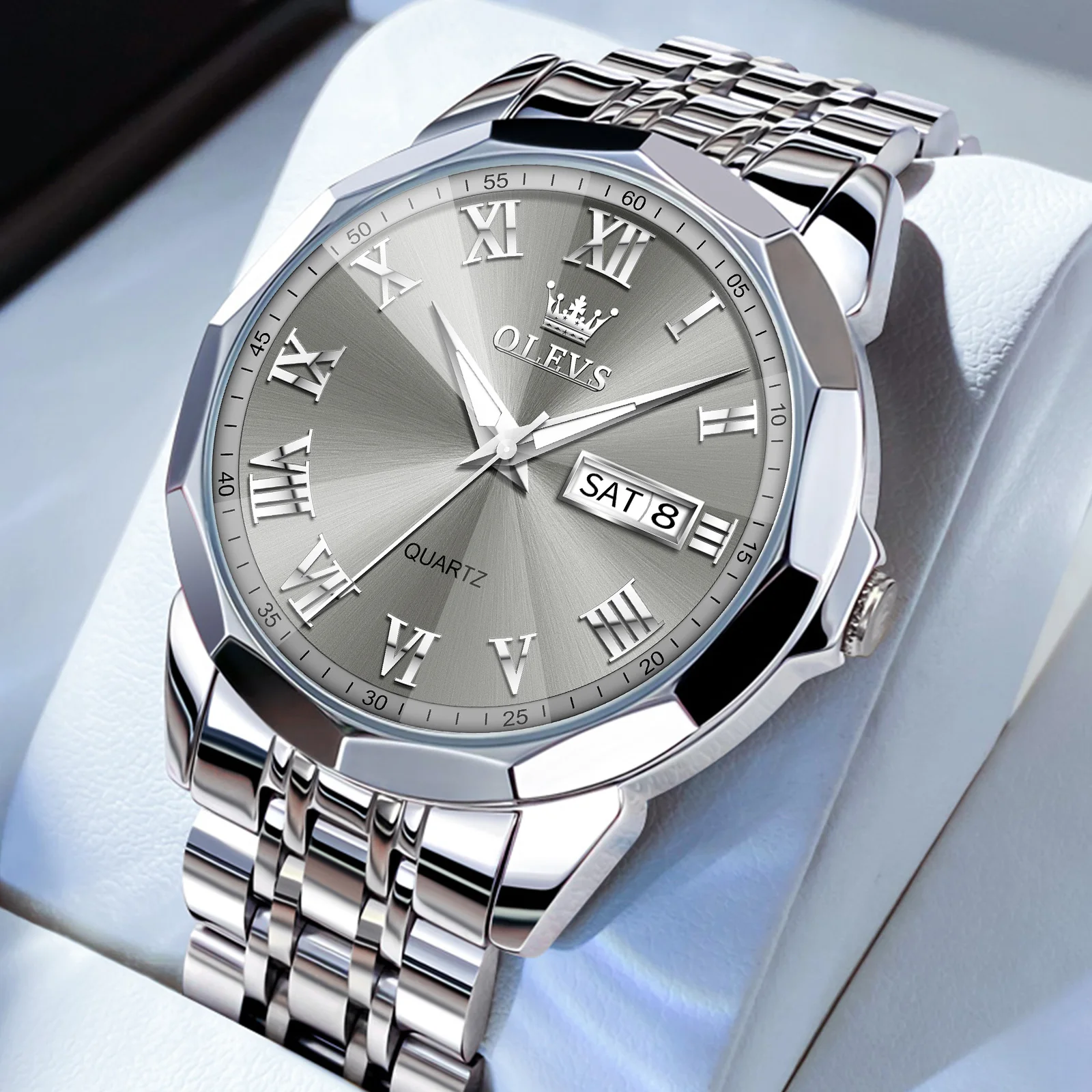 Silver grey man