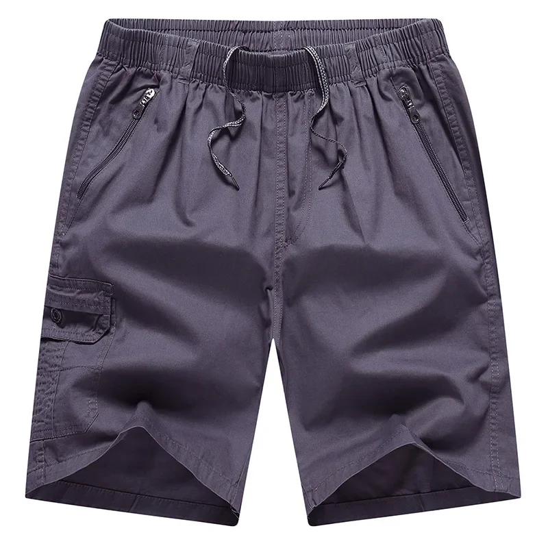 Men's Leisure Cotton Shorts Tooling Work HalfPants Elder Adults Loose Outerwear Hiking Fishing Trekking Hombre Bermuda Esportiva