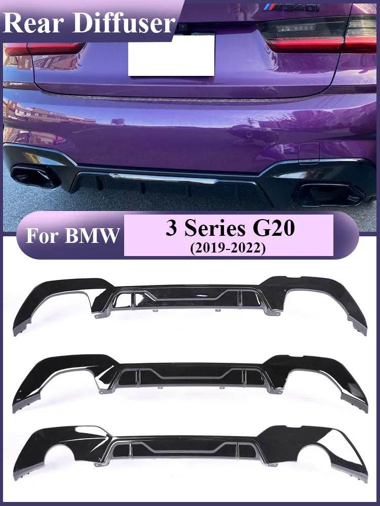 M Competition Paraurti Posteriore Diffusore Spoiler Lip Body Kit Per Bmw Serie 3 M340I 325I 320I G20 G21 2019 2020 2021 M Tech Sport