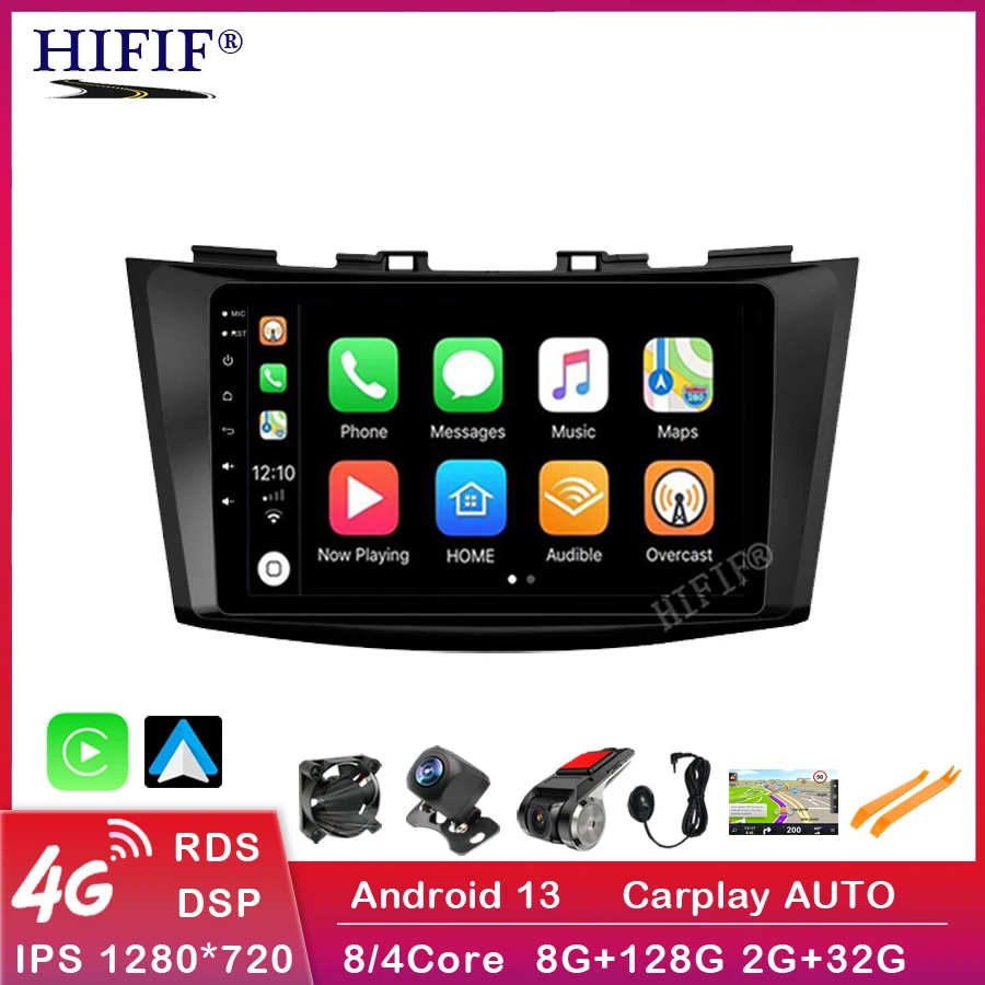 

Android 13 Car Multimedia Player for Suzuki Swift 4 2011-2015 Radio Auto Stereo 2DIN GPS Navi Video 4G WIFI DSP FM SWC Bluetooth