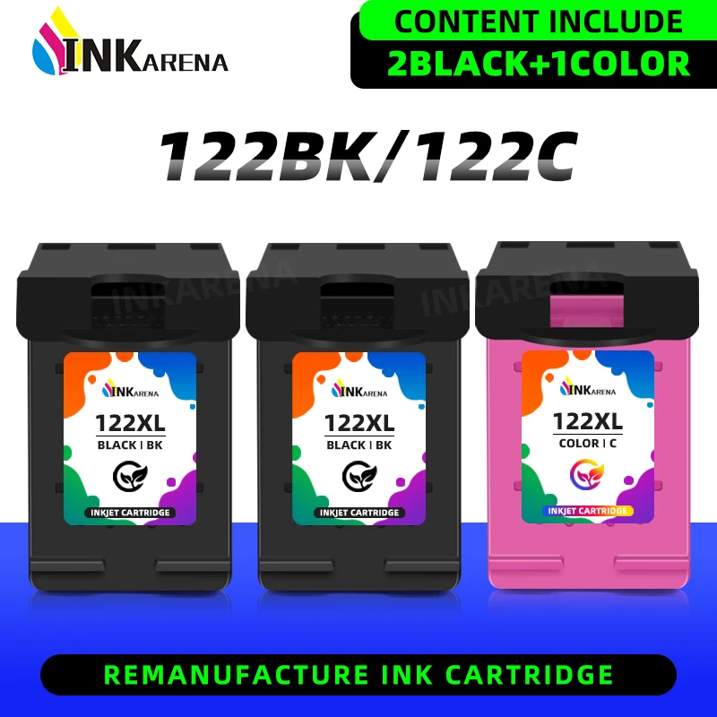 Ricarica Cartuccia D'Inchiostro Compatibile 122Xl Per Stampante A Getto D'Inchiostro Hp 122 Hp122 Deskjet 1510 1050A 2000 2050A 2540 3000 3050 3052A