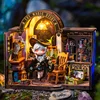 Robotime Rolife The Magic Study DIY Miniature House with Many Magic Note Books Dollhouse Decoration 3D Wooden Puzzle DG166 4