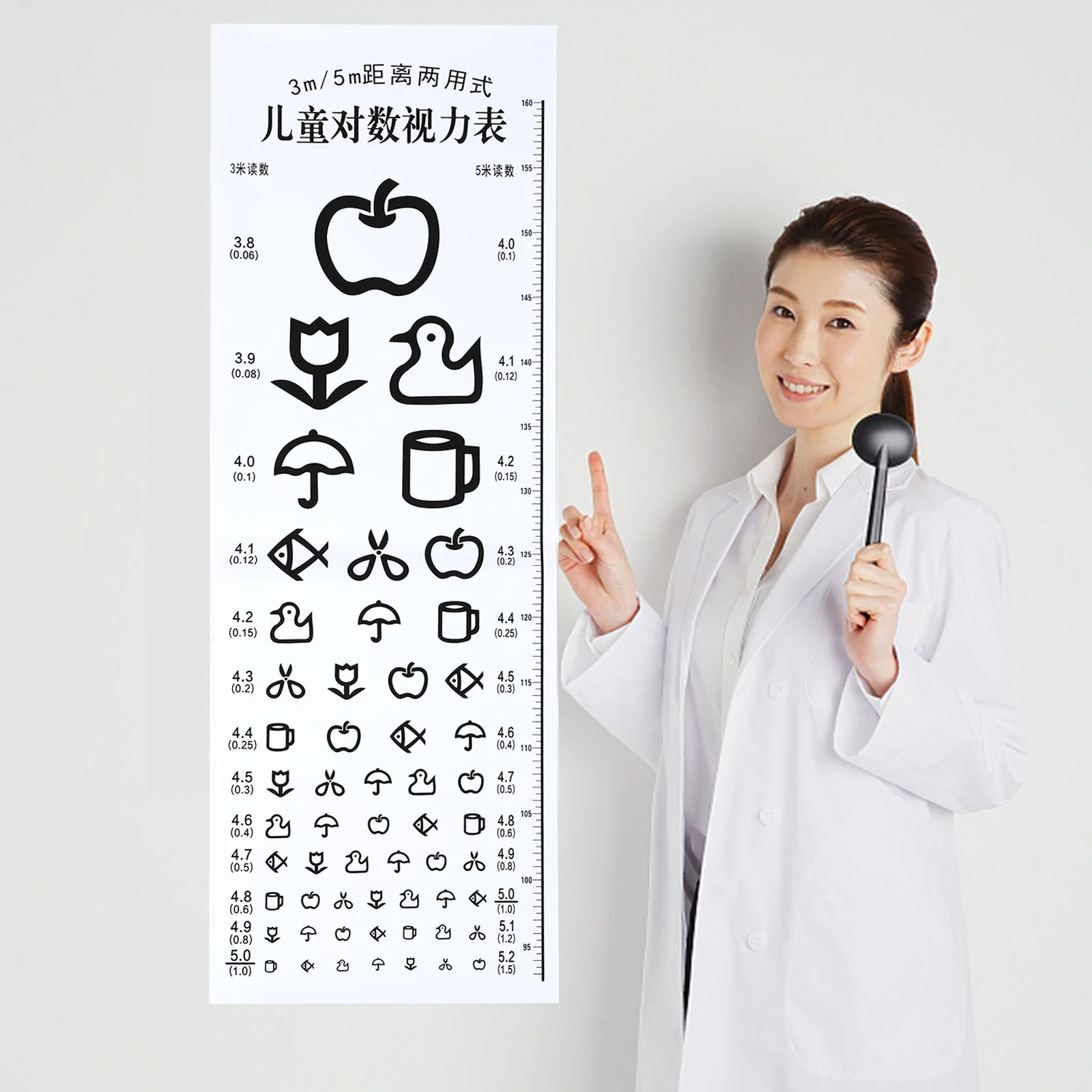 Chart Eye Vision Visual Kids Test Exam Color Snellen Distance Testing Wall Kindergarten Pediatric Poster Set Pocket Acuity