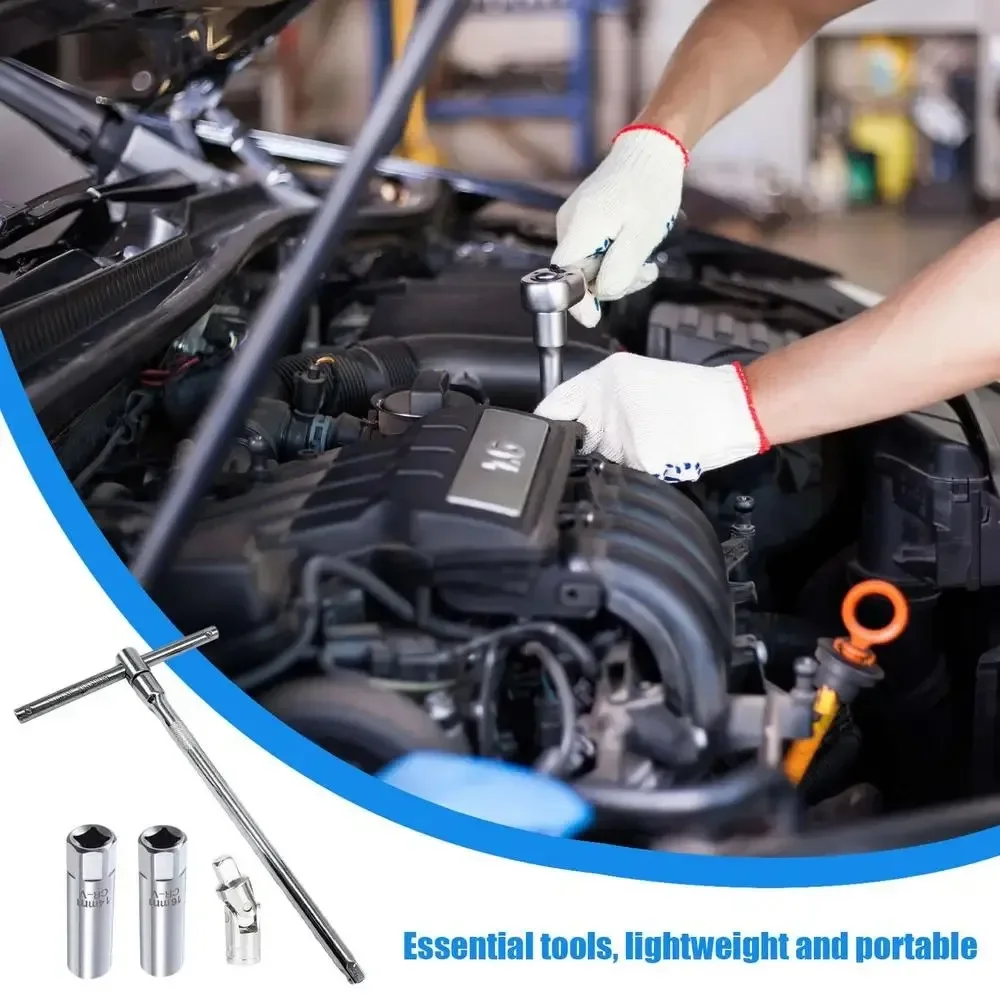 Description Picture 2 of item4pcs Car Spark Plug Socket Wrench Set 14mm/16mm Magnet Sleeve 12-Point Pull Out Spark Plugs Remover Sockets Auto Repair Tool