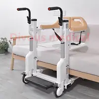 Hot Sale Electric Patient Lift Elderly Disabled Home Care Transfer Commode Chair Toilet Shower Chair   Wheel chair 1