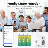 Tuya WiFi Smart Plug 16A EU Smart Socket AC Power Outlet USB Type C Phone Charger Home Appliance Works with Alexa Google - Image 2