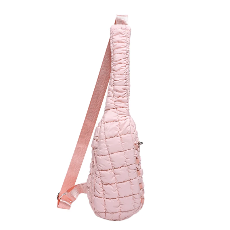 thumbnail image 1 of Bolso de pecho para mujer, de gran venta, versátil, de color sólido, plisado, de moda, nueva tendencia 2024, bolso cruzado con cremallera y hilo de coser suave, 1 of 5
