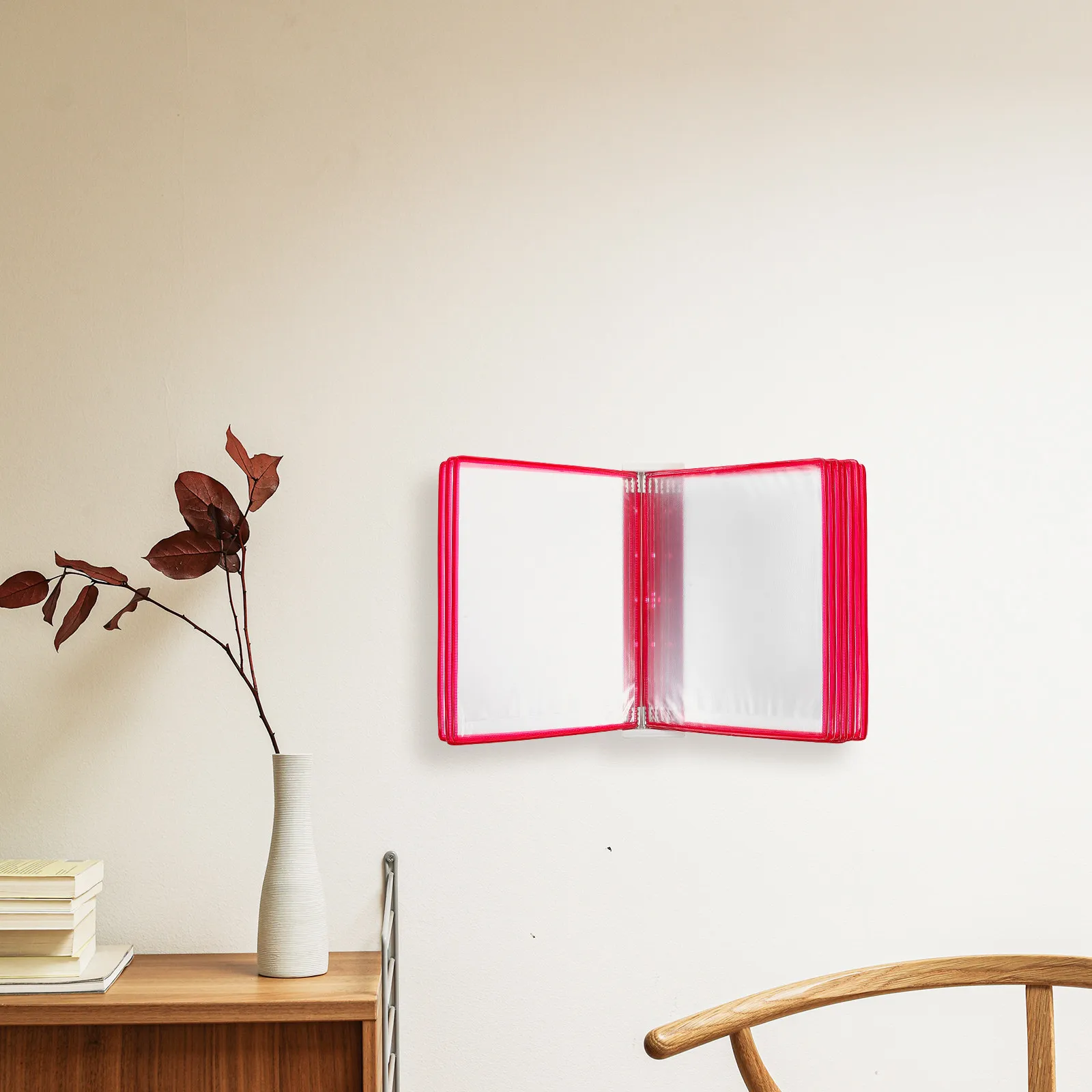 벽걸이형 문서 디스플레이 랙 10포켓 A4 파일 폴더 정리함 공간 절약형 사무용 종이 보관함 벽걸이 사무실 정리함