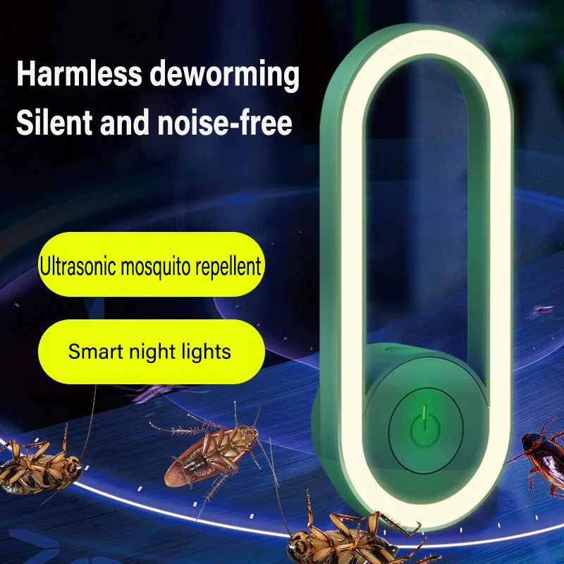 US Plug Ultrasonic Insects Repeller Night Light Electronic Mosquito Repellent Home Pest Mouse Control Night Lamp Mosquito Killer