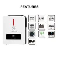 Stock ue 6.2kW 48V 220V onduleur hybride 120A Mppt Charge 230V double sortie marche/arrêt réseau BMS Wifi onduleur solaire PV YINGFA 3
