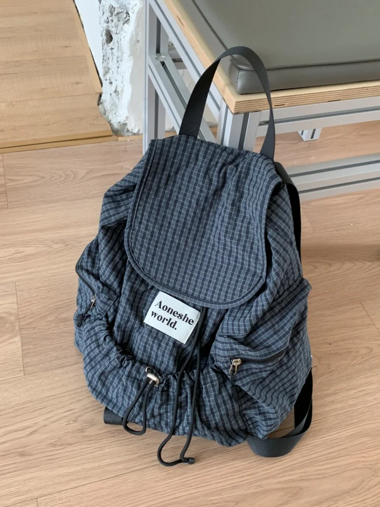 Fashionable Summer Nylon Backpack Women's Stylish Casual Double Shoulder Bag Korean Single Shoulder Bag Commuter Style Bear Lady - 2