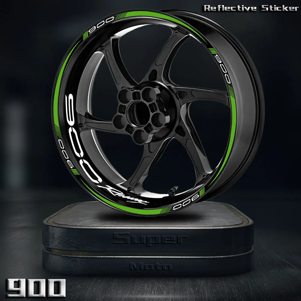 Z900 Rim Sticker Motorcycle Reflective Wheels Sticker Hub Decals Rim Stripe Decorative ...