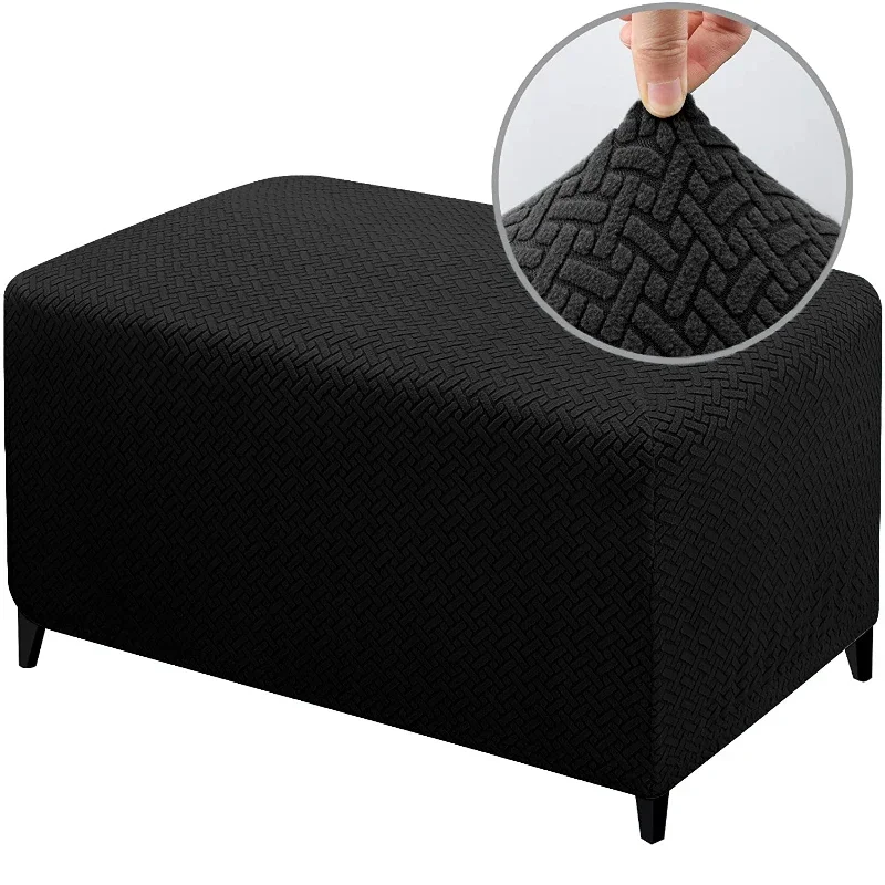 Premium Stretch Ottoman Slipcovers - Soft, Durable Fabric Protector