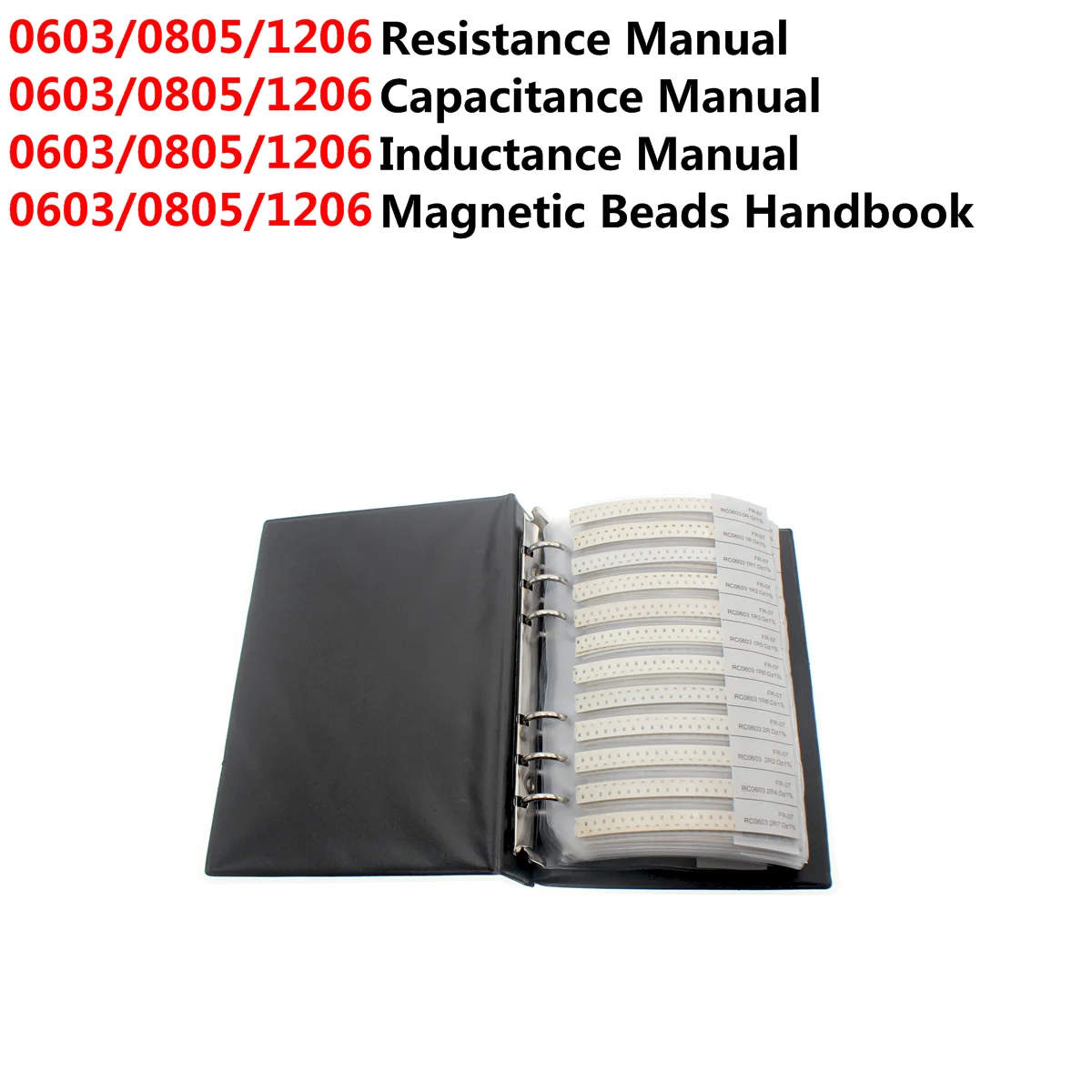 0603 0805 1206 resistore condensatore induttanza perline magnetiche campione libro ibuw SMD Kit assortito