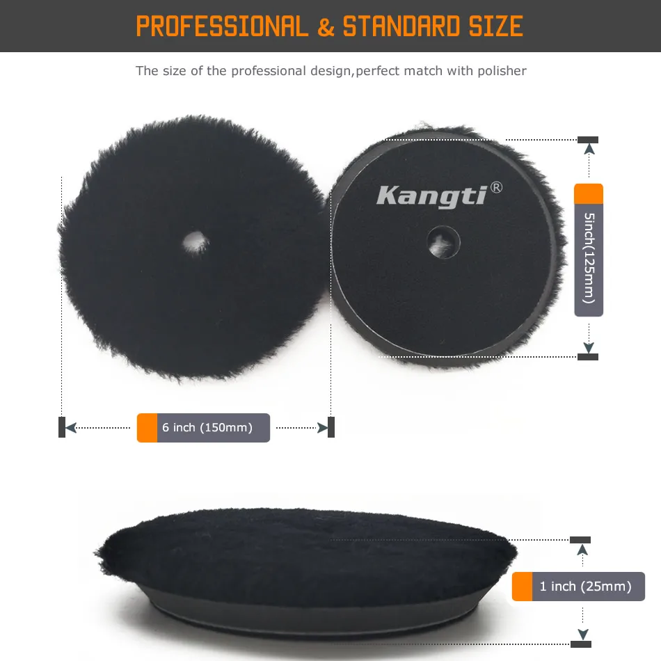 3"/5"/6" Wool Polishing Pad High Density Lambs Woollen Polish ing Pad for Car Polisher car polishing pad car polish pad wool polishing pad wool polishing head