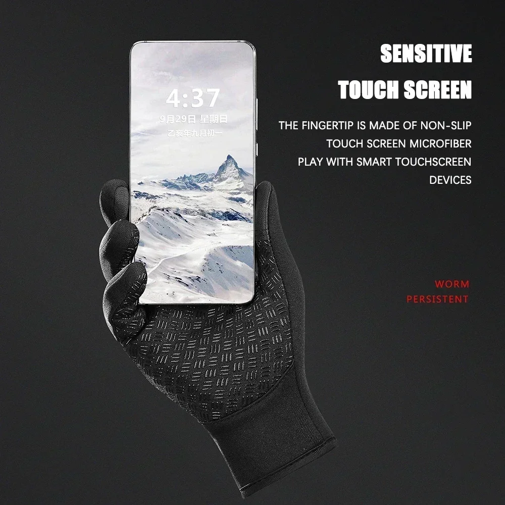 Waterproof Nylon Touchscreen Winter Gloves for Skiing Cycling