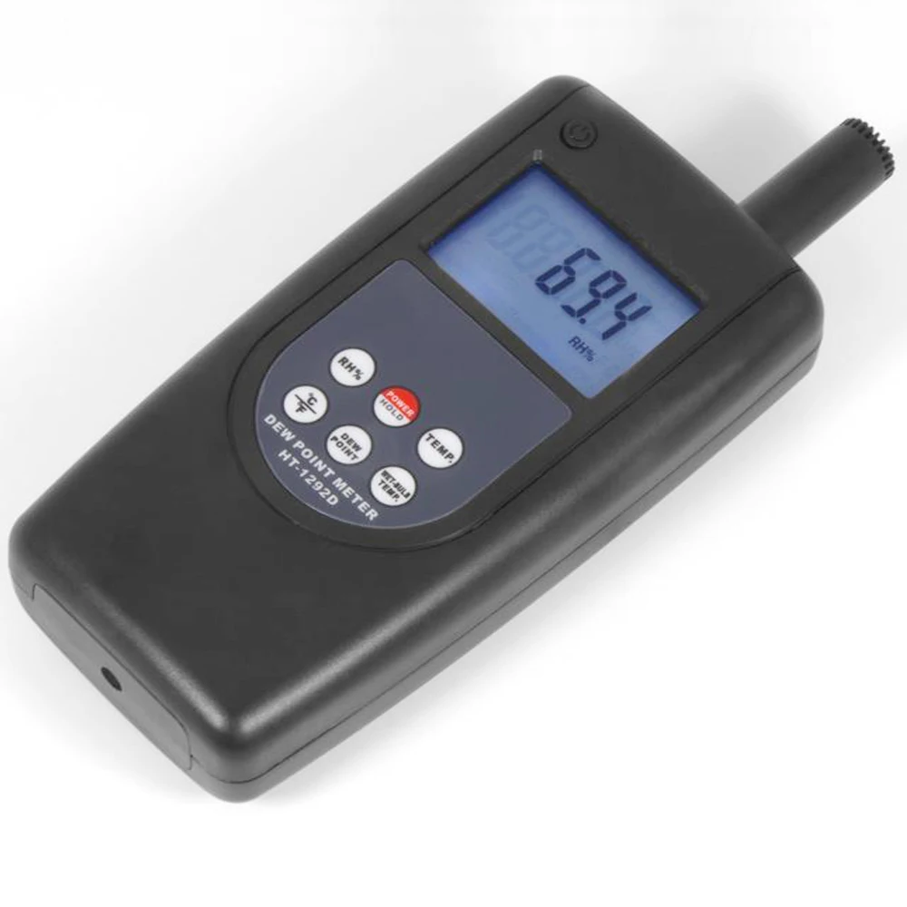

High Resolution Dew Point Meter HT-1292D Wide Measuring Range Multifunctional Wet Bulb Temperature Humidity Tester