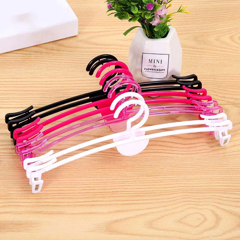 30PCS/Lot Strengthen Plastic Hanger Bikini Bra Rack Soft Underwear Hangers Slip-Resistant Magic Underwear Panties Clip 2