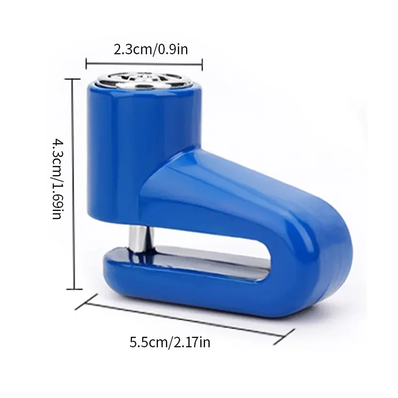 Anti-Theft Motorcycle Disc Brake Lock, Safety Wheel Lock for Mountain and Road Bikes, Includes 2 Keys