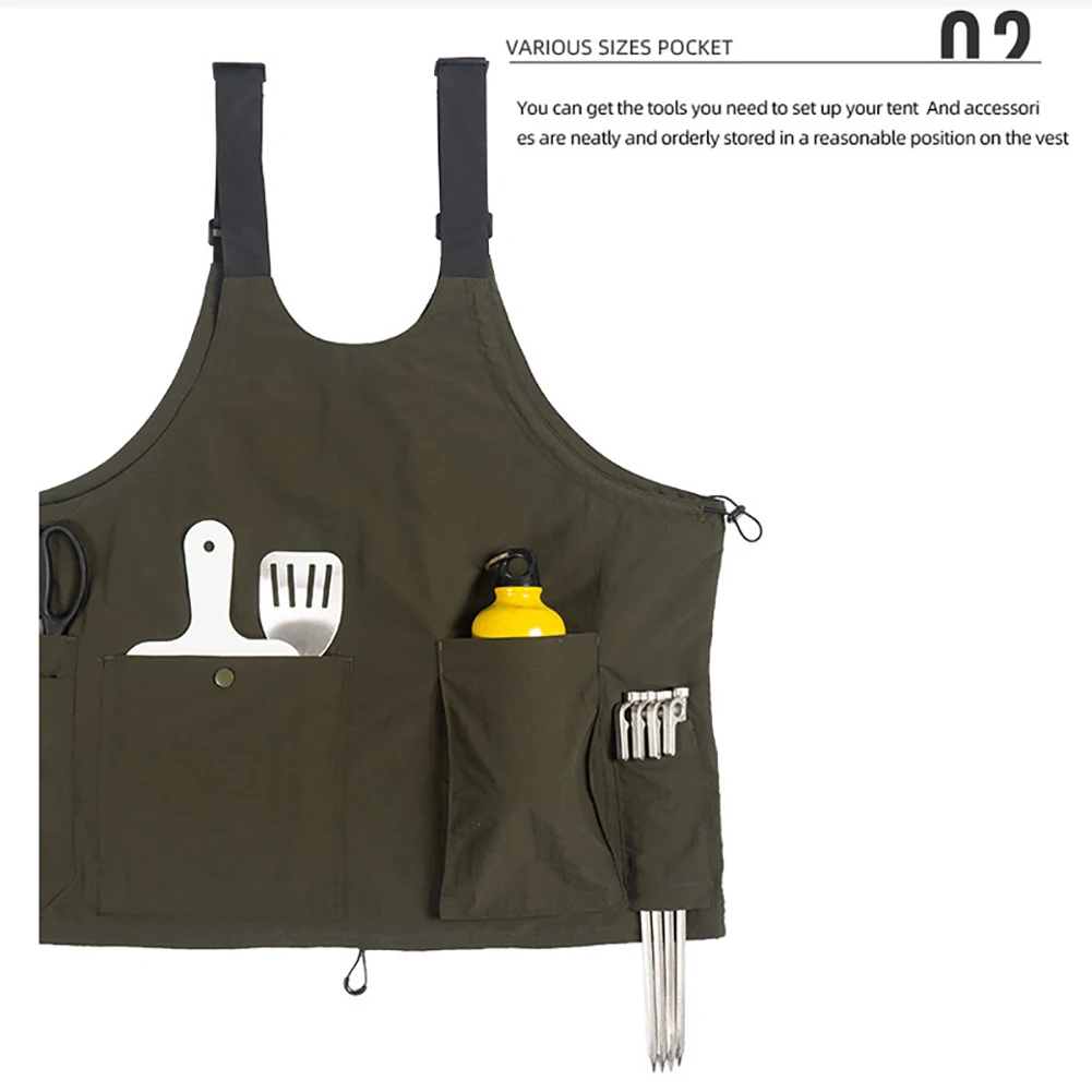 Camping Vest Sleeveless Shoulder Bag Multi Pocket Clothes Supplies For Fishing Work Travel Hiking Waistcoat Jacket Unisex cooling vest fisherman vest