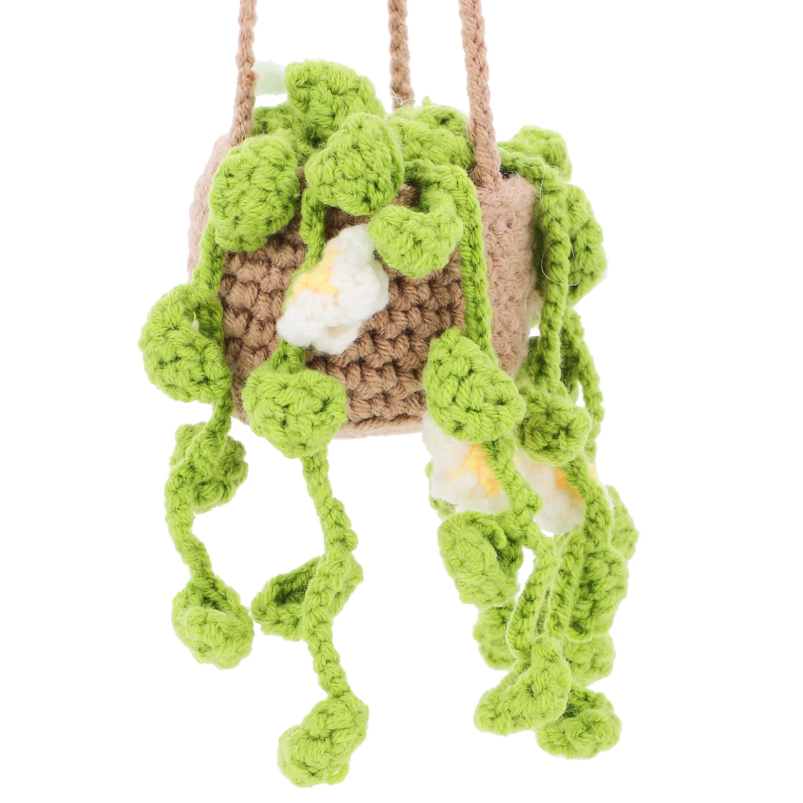 

Sunflower Hanging Basket Car Accessories Cute Mirror Decor Plant Yarn for Ornament Perlite Plants