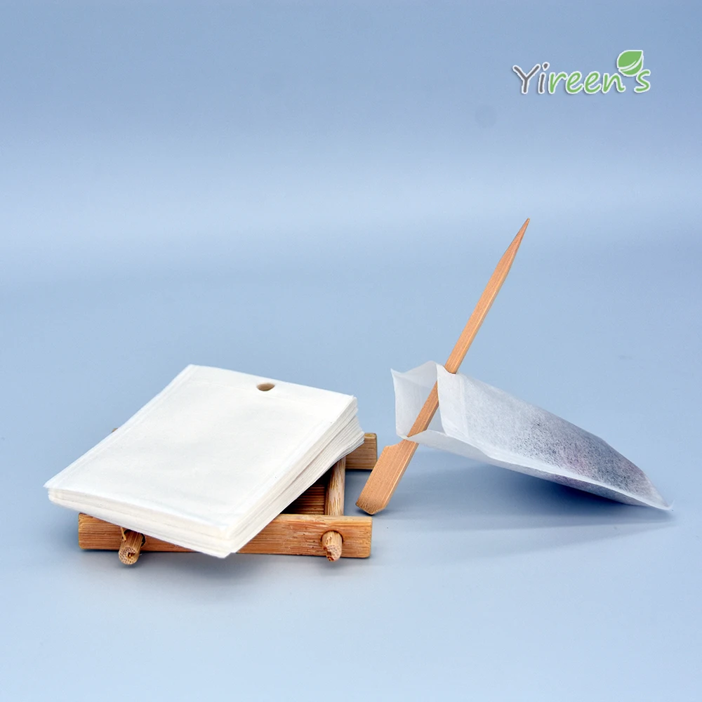 ! 60 X 80mm Tea Tools Filter Paper Bags With Hole For Coffee Packages Insert Sticks