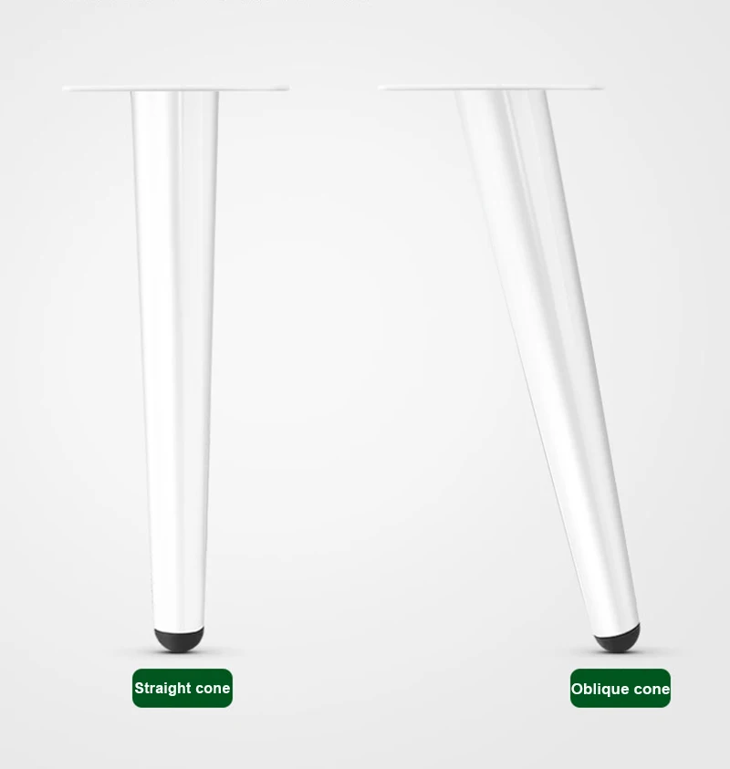 White Furniture Legs Tapered Metal Feet for Replacement for Couch Bed Dresser Sofa Chair Cabinet TV Stand Legs Set of 4