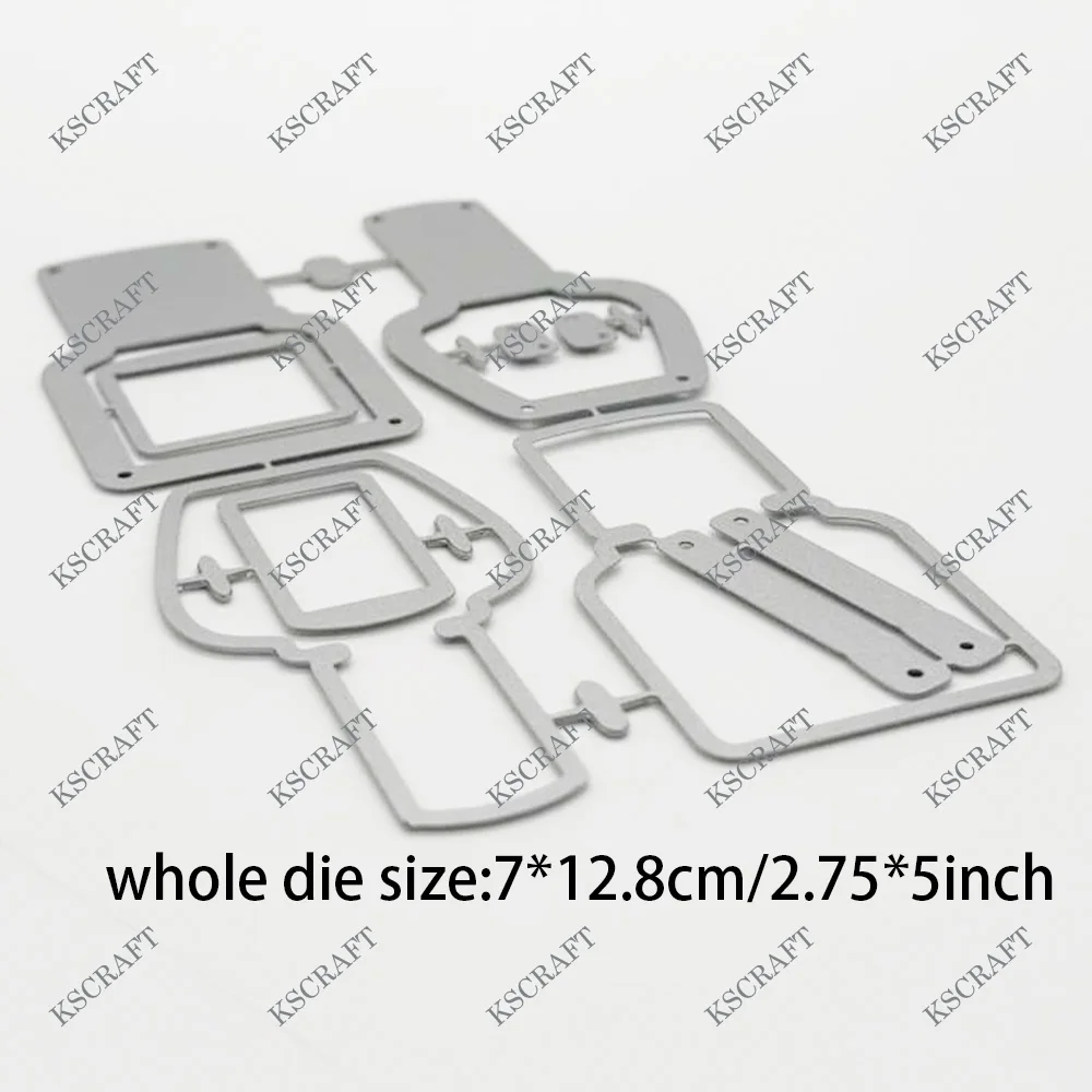 KSCRAFT 귀여운 매니큐어 병 셰이커 DIY Scrapbooking 장식 엠보싱 DIY 종이 카드에 대한 다이 스텐실을 절단