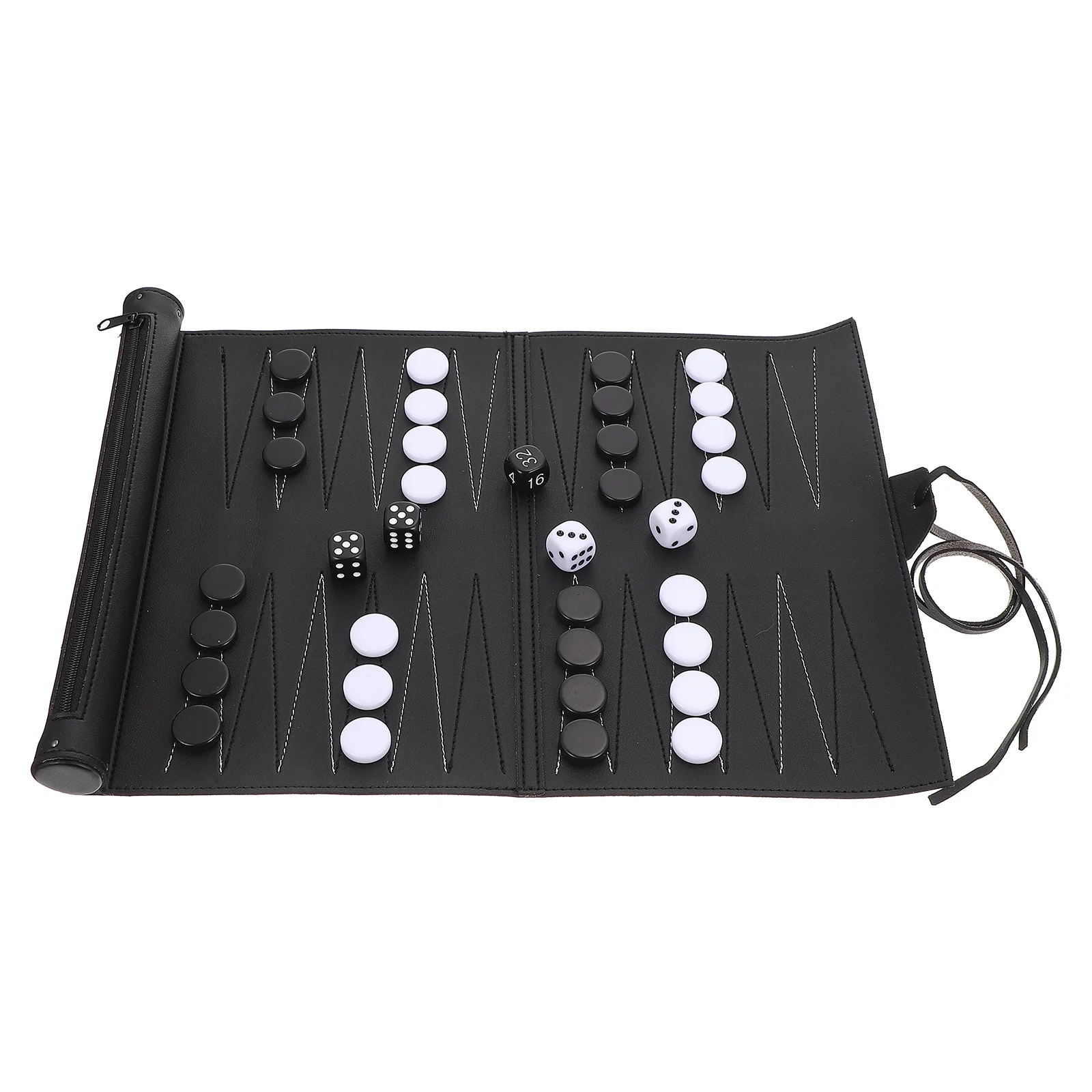 

Backgammon Board International Chessboard Portable Games Accessory (Black)