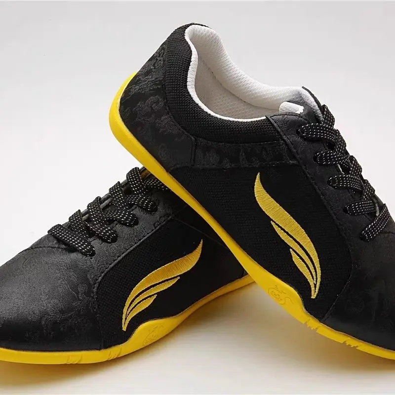 Sports Martial Arts Kung Fu Shoes Lace Up Kids Canvas Tai Chi Sneakers Lightweight Anti-slip Shoes Tai Chi