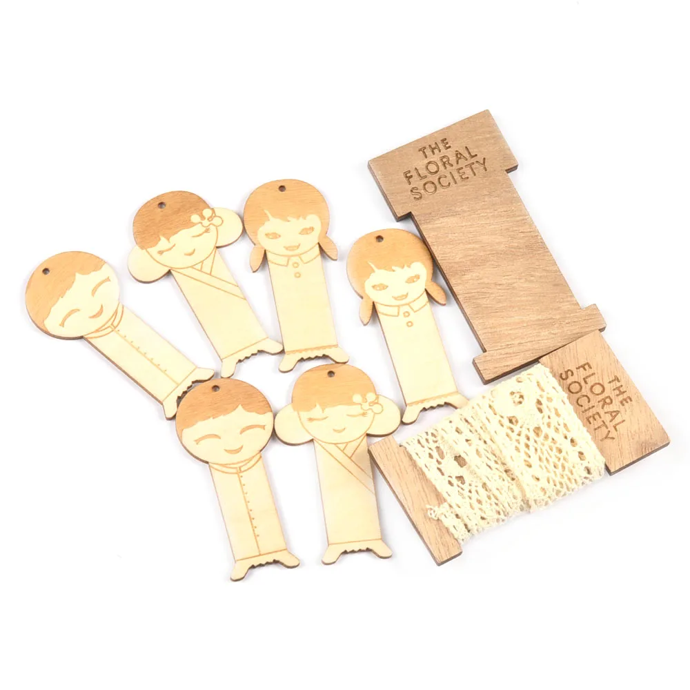 

10Pcs Girl/Boy Unfinished Natural Wooden Bobbin Spools Cord Wire String For Finishing Ribbons Trims Sewing Tools Supplies m2277