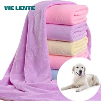 Quick Drying Dog and Cat Towels Soft Fiber Towels Absorbent Bath Towel Pet Bathrobe Convenient Cleaning Towel Pet Supplies 1