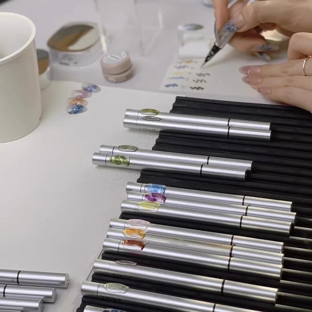 Dinagel 1-18 Color Nail Art Drawing Graffiti Pen Blooming Smoke Manicure Brush Painting Nail Drawing Pen DIY Tool