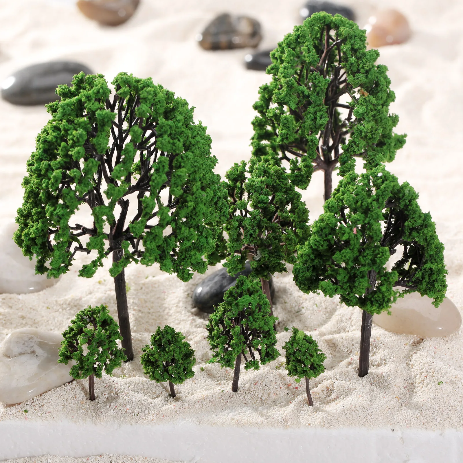 Assorted Model Tree Train PARK Railway Architecture Scenery Layout 11pcs O Scale Tree Scenery Landscape Toys Festive Party Decor miniature tree ornament model tree ornament