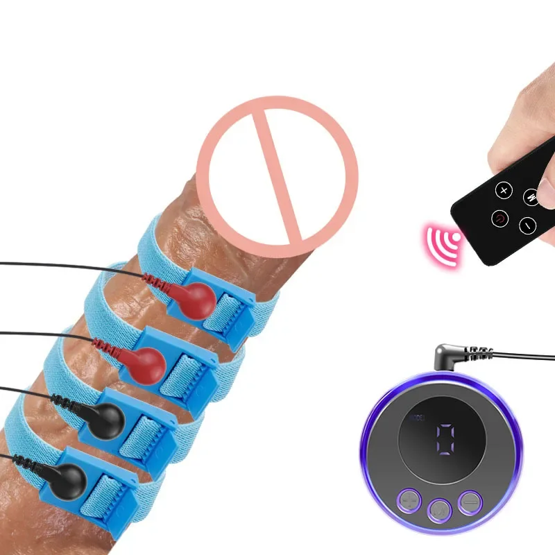 Penis Delay Ejaculation Sex Toys For Men Masturbation Medical Themed Toys Electric Shork Penis Ring Flirt Accessory Stimulator