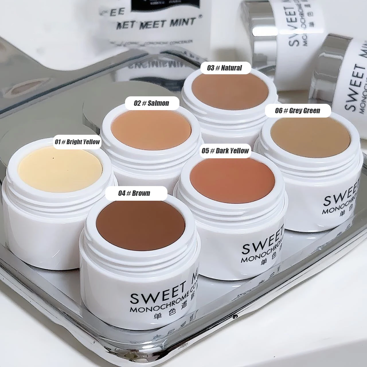 Description Picture 6 of item6 Colors Concealer Moisturizing Full Coverage Acne Spot Dark Circles Concealer Foundation Cream Makeup Cosmetics Tools Palette